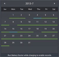 Battery Doctor Calendar History