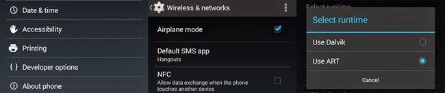 Nexus 4 Phone Settings Android 4.4 Kitkat