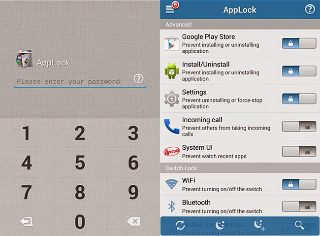Password Protect Apps and Android Functions with Applock