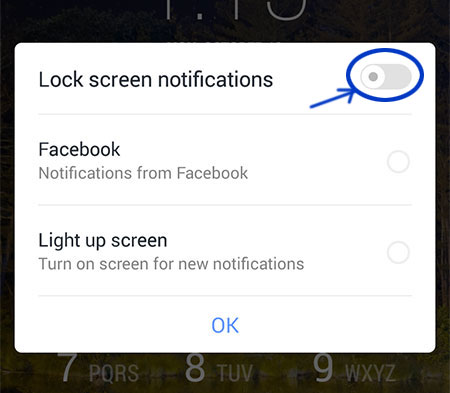 Disabling Facebook Lock Screen Notifications