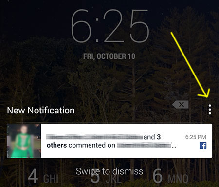 Facebook Notifications Lock Screen