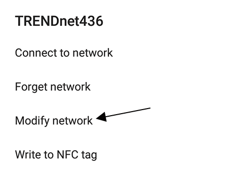 Modify network