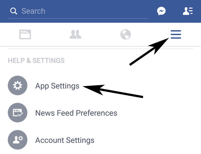 Apps Settings for Facebook