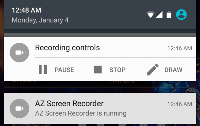 AZ Screen Recorder Controls