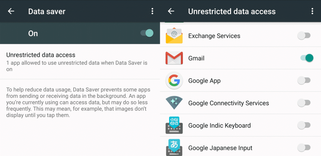 Giving Selected Apps Unrestricted Access to Data