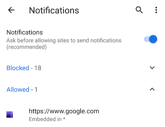 Notification Settings to Disable or Block Websites in Google Chrome