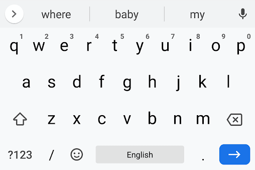 Google Keyboard with Suggestions Strip